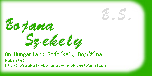 bojana szekely business card